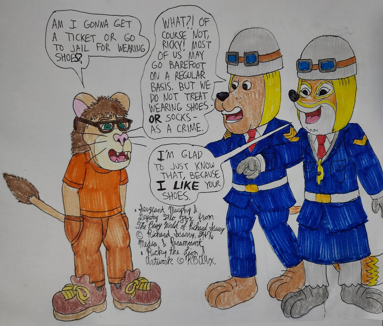 Cub Ricky, Sergeant Murphy, and Deputy Fox by KBAFourthtime on DeviantArt