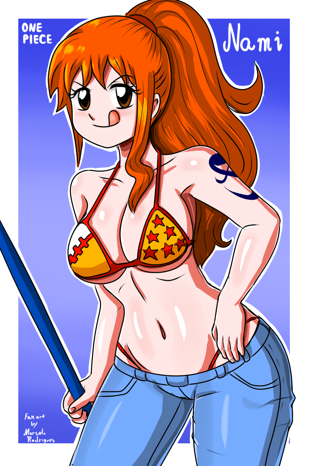 Nami 👨‍🎨🧡(art by me) : r/OnePiece