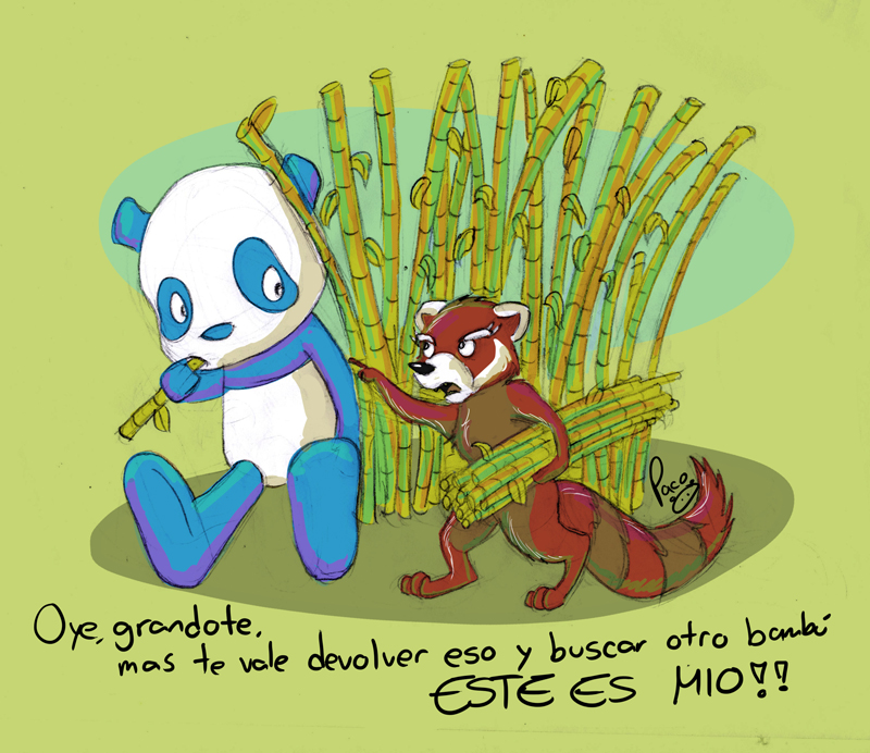 red panda vs blue panda