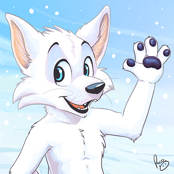 Arctic fox icon