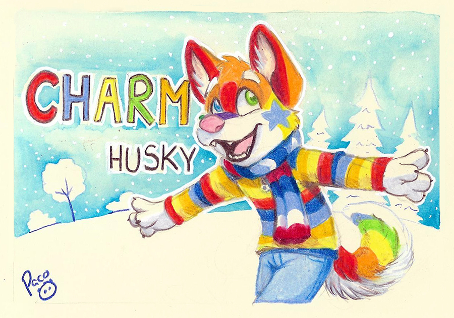 MFF badge: Charm Husky