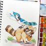 Blue Jay N' the Raccoon