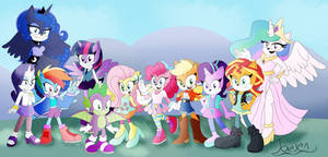 The Mane 8 as mobians (Sonic Characters)