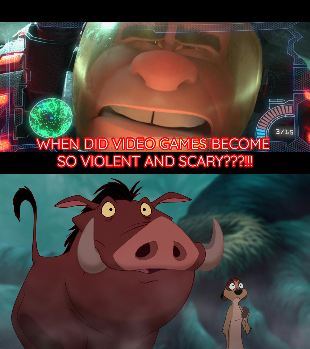 Timon and Pumbaa Confused at Ralph Panicking by deleonb on DeviantArt