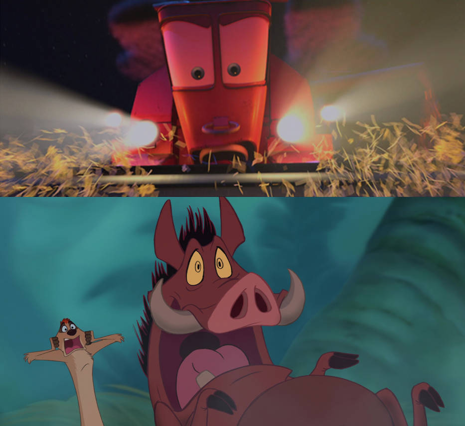 Frank Scares Timon and Pumbaa by deleonb on DeviantArt