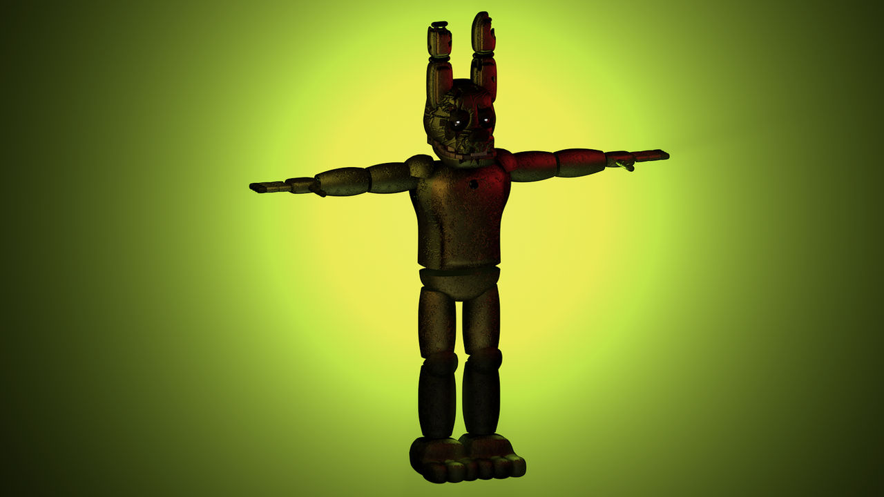 Springtrap V2 Stylized Springtrap v2 WIP 2 by KWC2 on DeviantArt