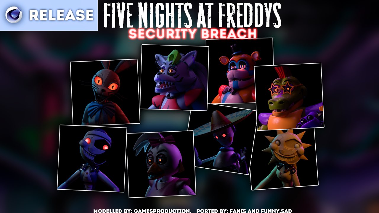 fnaf 2 pack by ea port souger Download c4d by souger222 on DeviantArt