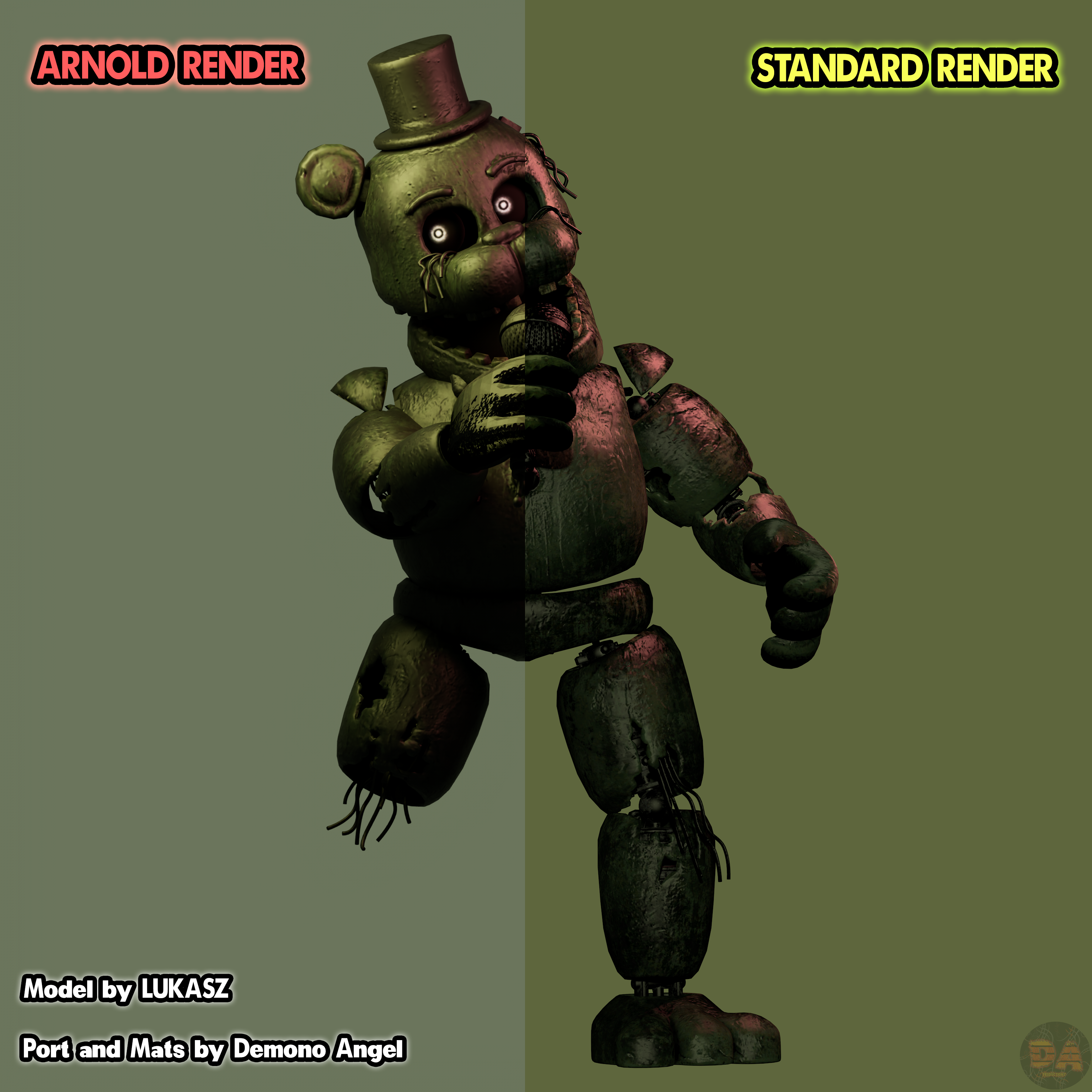 FNAF-C4D) Shadow Freddy Render by TheRayan2802 on DeviantArt