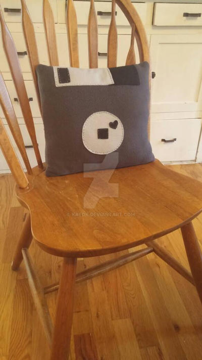 floppy disk pillow back side