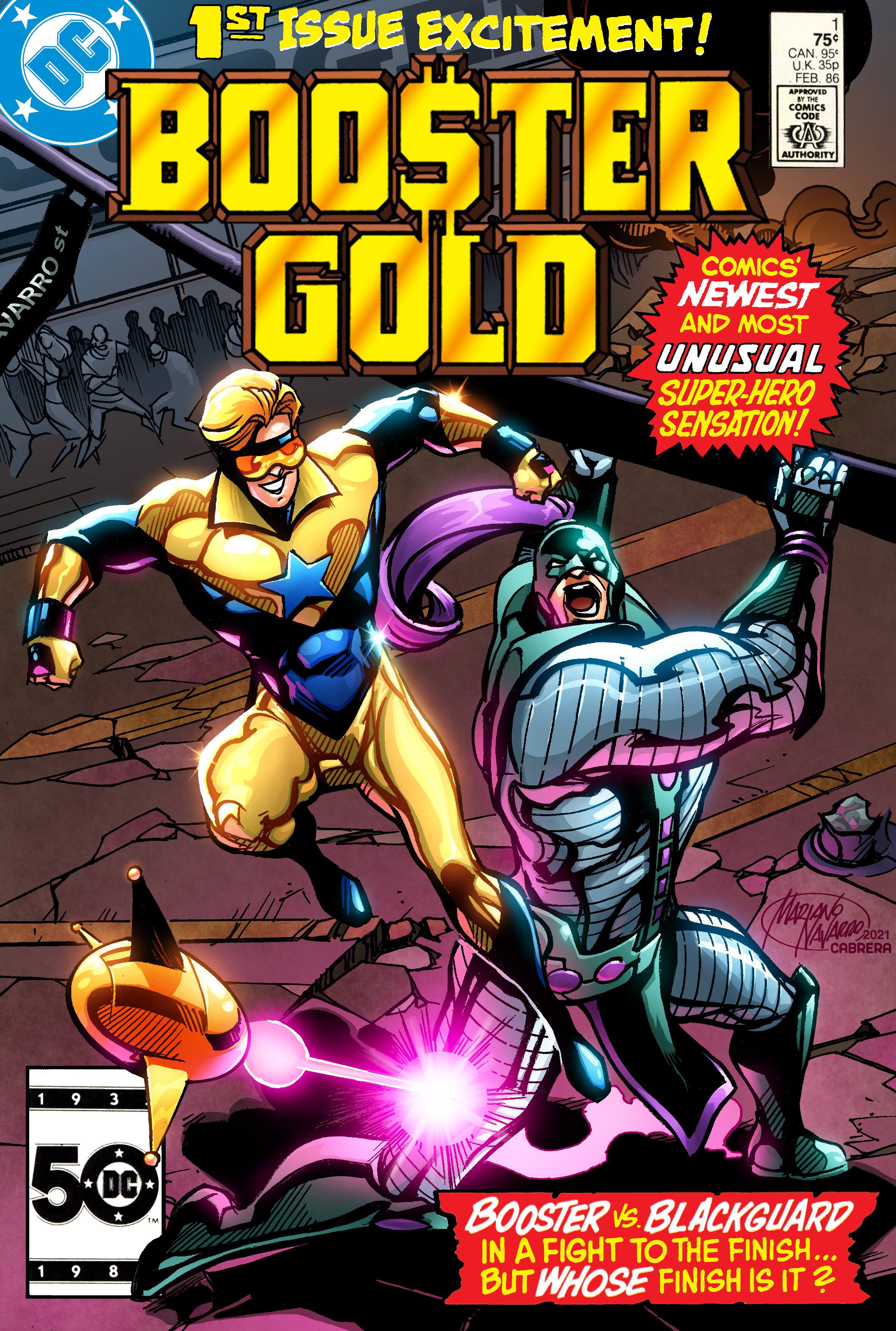 Booster Gold anniversary - comic cover remake