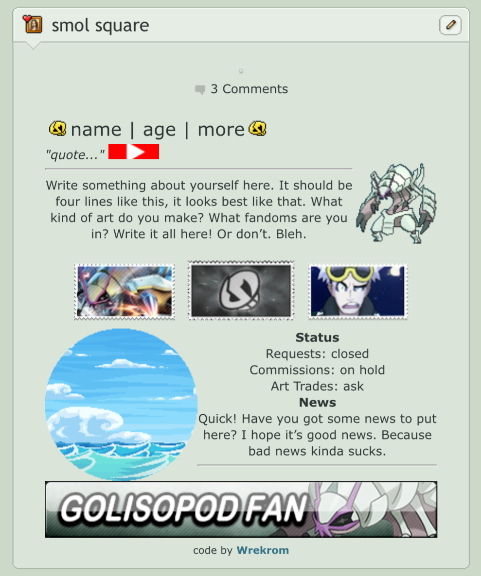 f2u Non Core Page Code: Golisopod