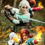 Ciri and Triss Merigold cosplayers