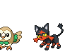 Sun and Moon Starter Sprites