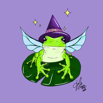 Fairy witch frog