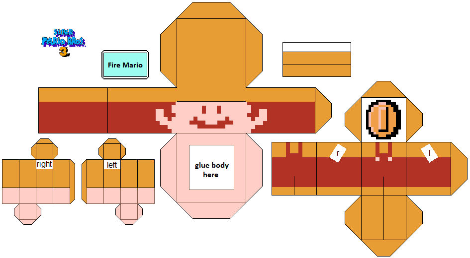 Fire Mario Printable Super Mario Bros. 3 Fire Mario by Danhobs on DeviantArt
