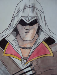 Ezio Auditore Waterpainting by EWCMar-X