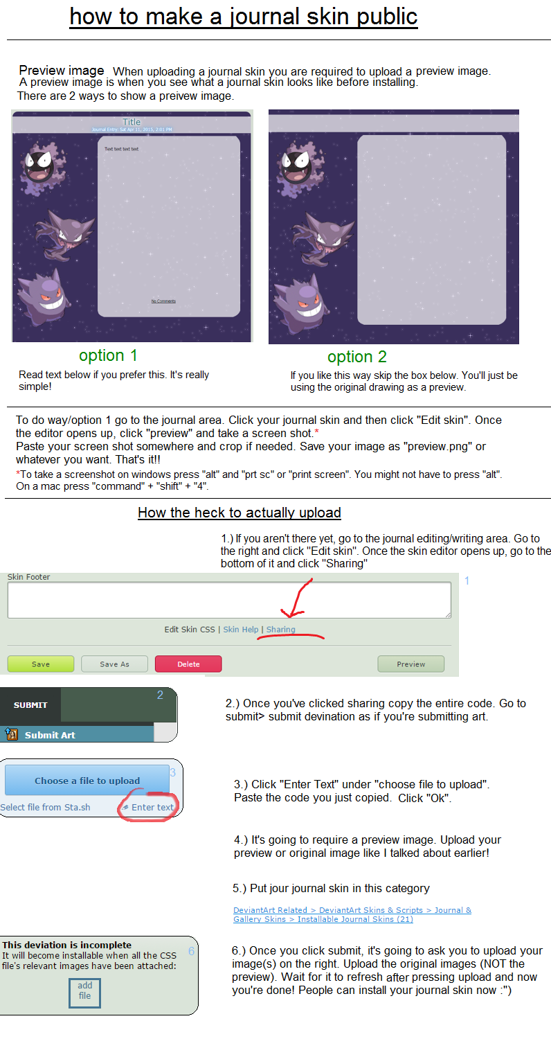 How to upload a journal skin