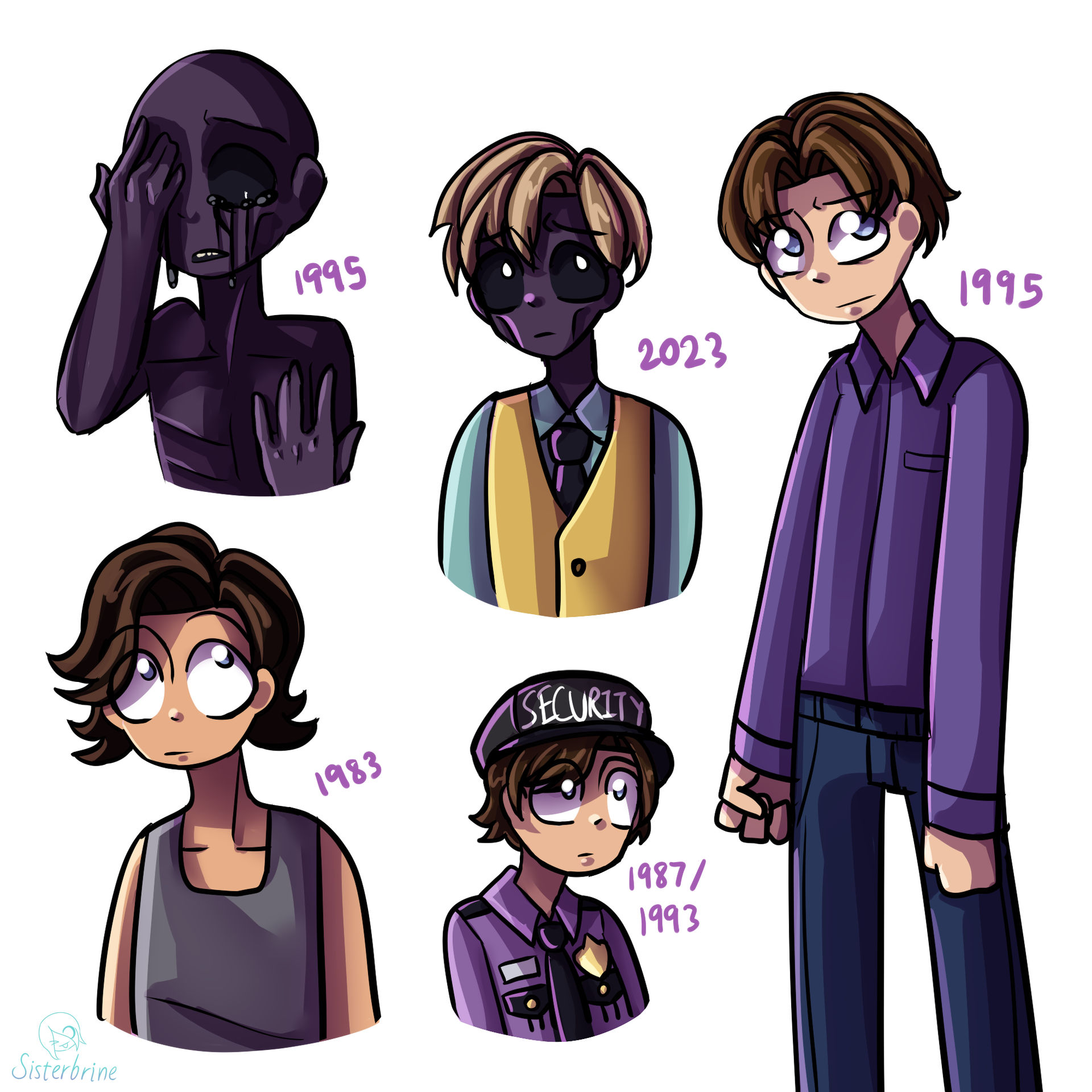 Michael Afton Sketches by Sisterbrine on DeviantArt