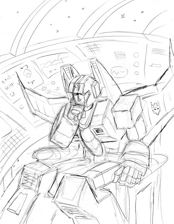 Starscream in Repose Sketch