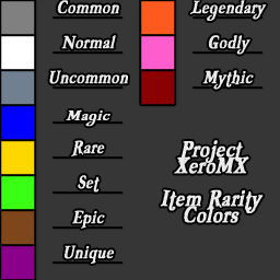 Project XeroMX - ItemRarity Colors by DXMAN on DeviantArt