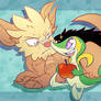 Lillipup and Snivy