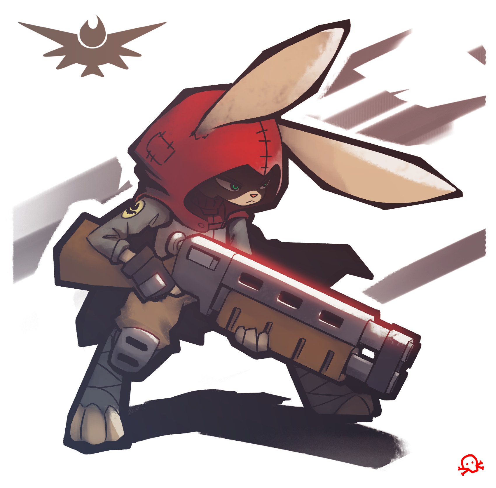 rabbit with a shotgun by SentientLine on DeviantArt