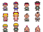 EarthBoundCommissions - Main Cast Mother 4 Style by JustinGameDesign