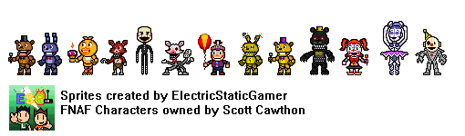 Five Night's at Freddy's Sprites (NEW)