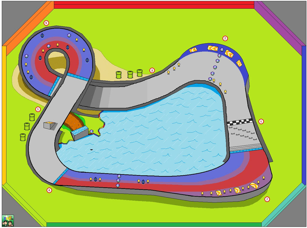 Mario Raceway Layout Mario Kart Raceway (*REVAMPED*) by ElectricStaticGamer on DeviantArt