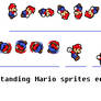 Hand-Standing Mario Sprites
