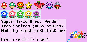 Super Mario Bros. Wonder Item Sprites