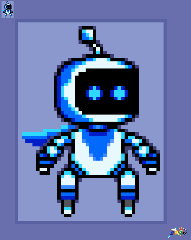 Astro Bot Pixel Astro Bot Sprite by ElectricStaticGamer on DeviantArt