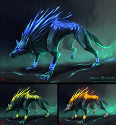 Wolf enemy concepts by HeliacWolf