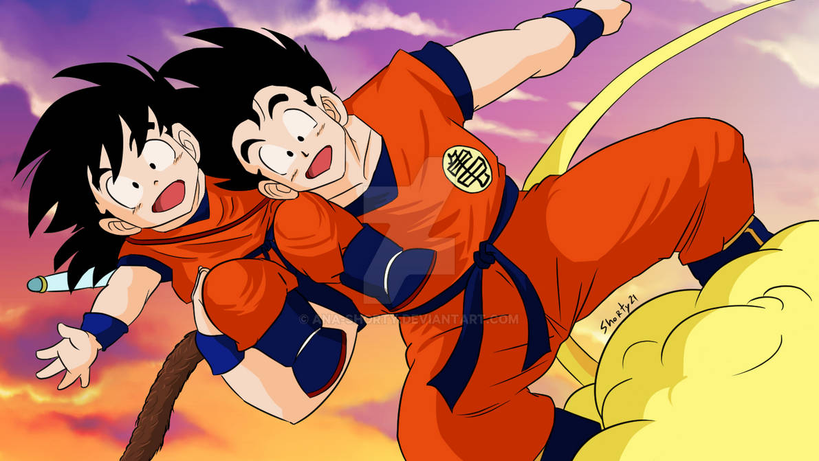 Flying high (Gohan and Goku) by ana-shorty on DeviantArt