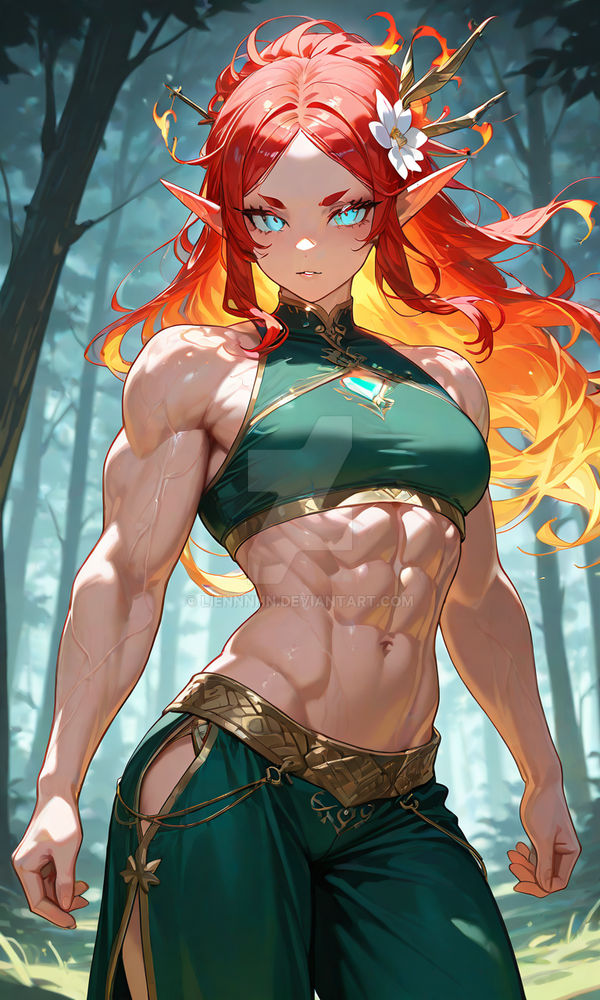 Fri Elf Fire-haired elf by Liennnnn on DeviantArt
