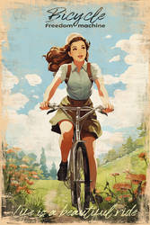 Bicycle retro vintage poster