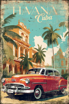 Havana Cuba retro vintage poster