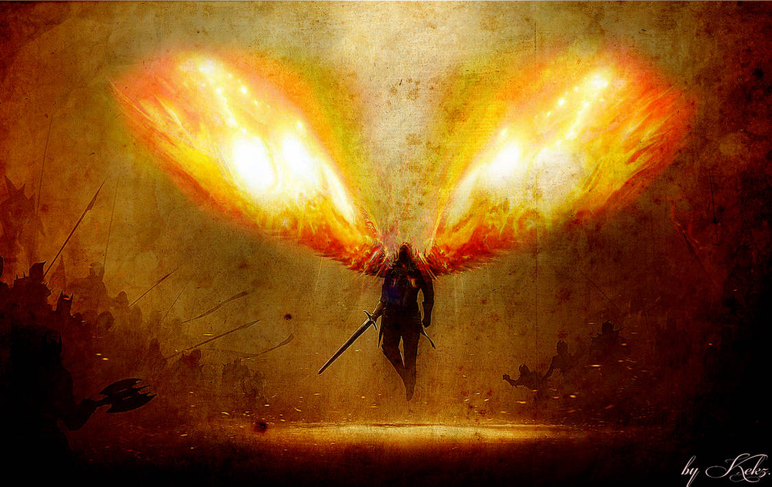 Ангел света ангел тьмы. Ангел с огненным мечом. Человек с огненными крыльями. Воин с огненным мечом. Ангел с огненным с огненным мечом.