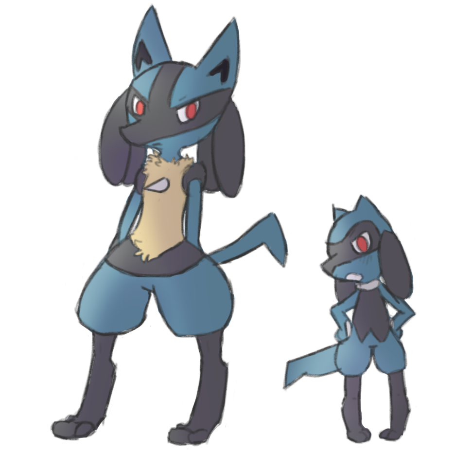 Lucario Rilou Pokemon Lucario and Riolu by AmandaJ-art on DeviantArt
