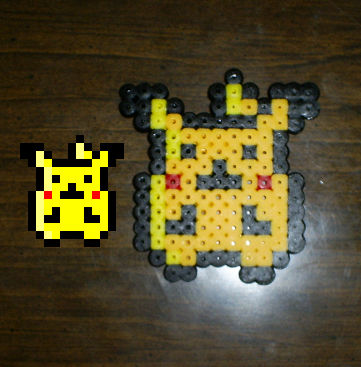 Tamagotchi Pikachu - Hama by murderdollsqueen on DeviantArt