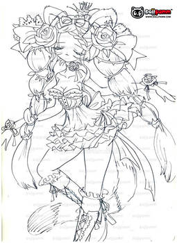 concept sketch - Swan costume
