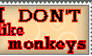 I don't like monkeys stamp