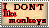 I don't like monkeys stamp by Zet206