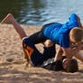 Wrestling on the beach III