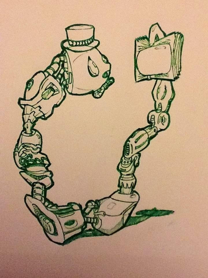 Bookworm-Bot by Creature-Bot on DeviantArt