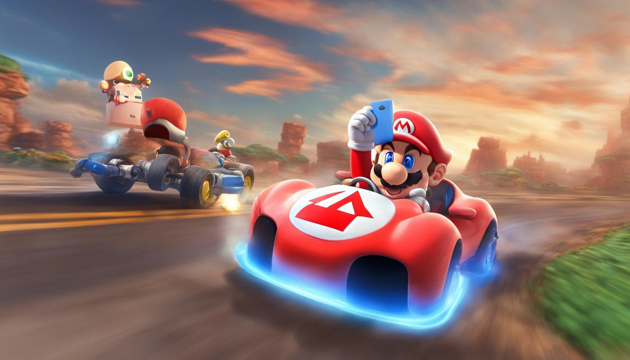 Mario Riding Car Mario driving car on sky by DaimGill64 on DeviantArt