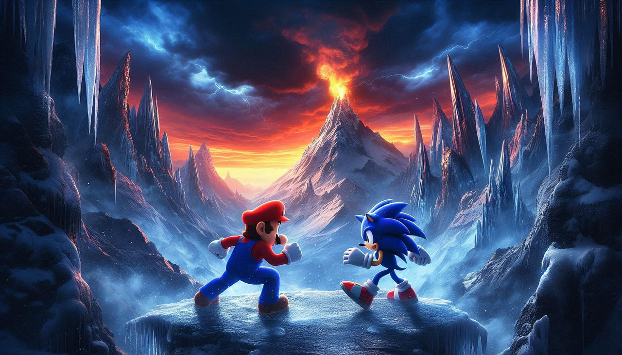 Mario VS Sonic by DaimGill64 on DeviantArt