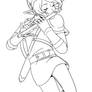 Play Us a Song on the Flute, Link! -Lineart-