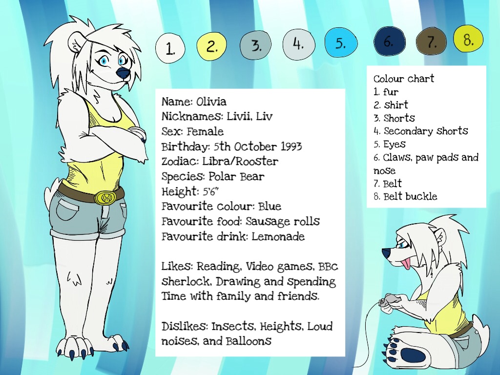 Fursona Reference Sheet 2014