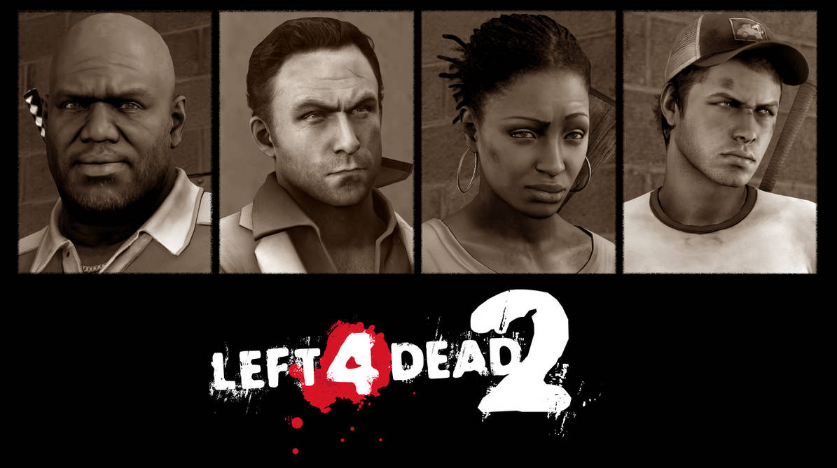 Random L4D2 survivor portraits by beejiebean on DeviantArt